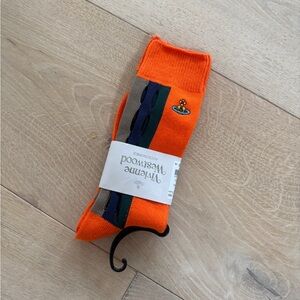 Vivienne Westwood Orange and Blue Casual Socks
